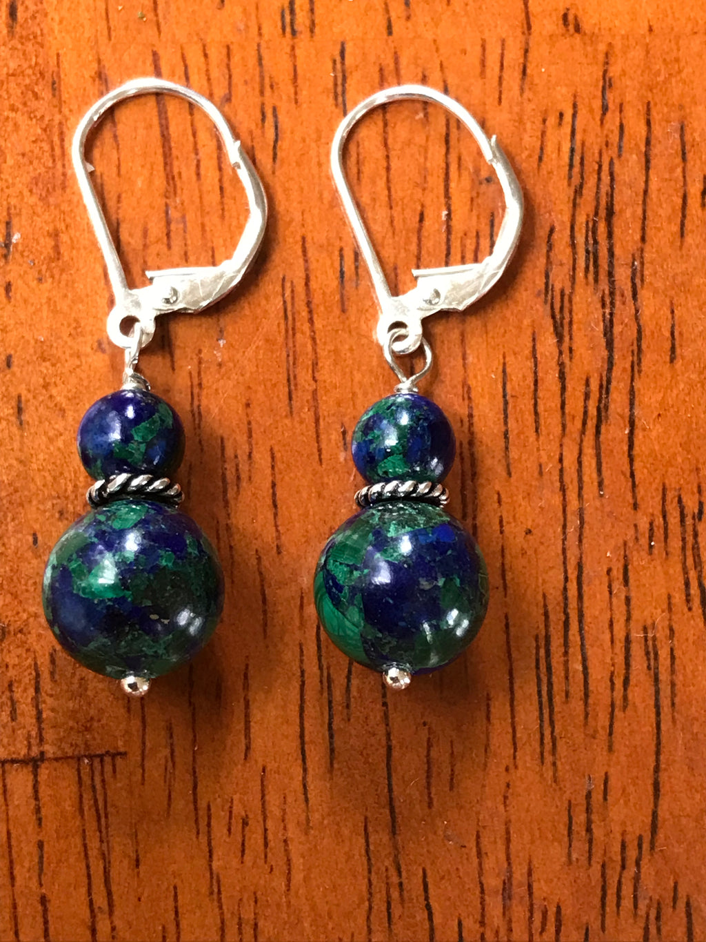 Azurite Silver earrings