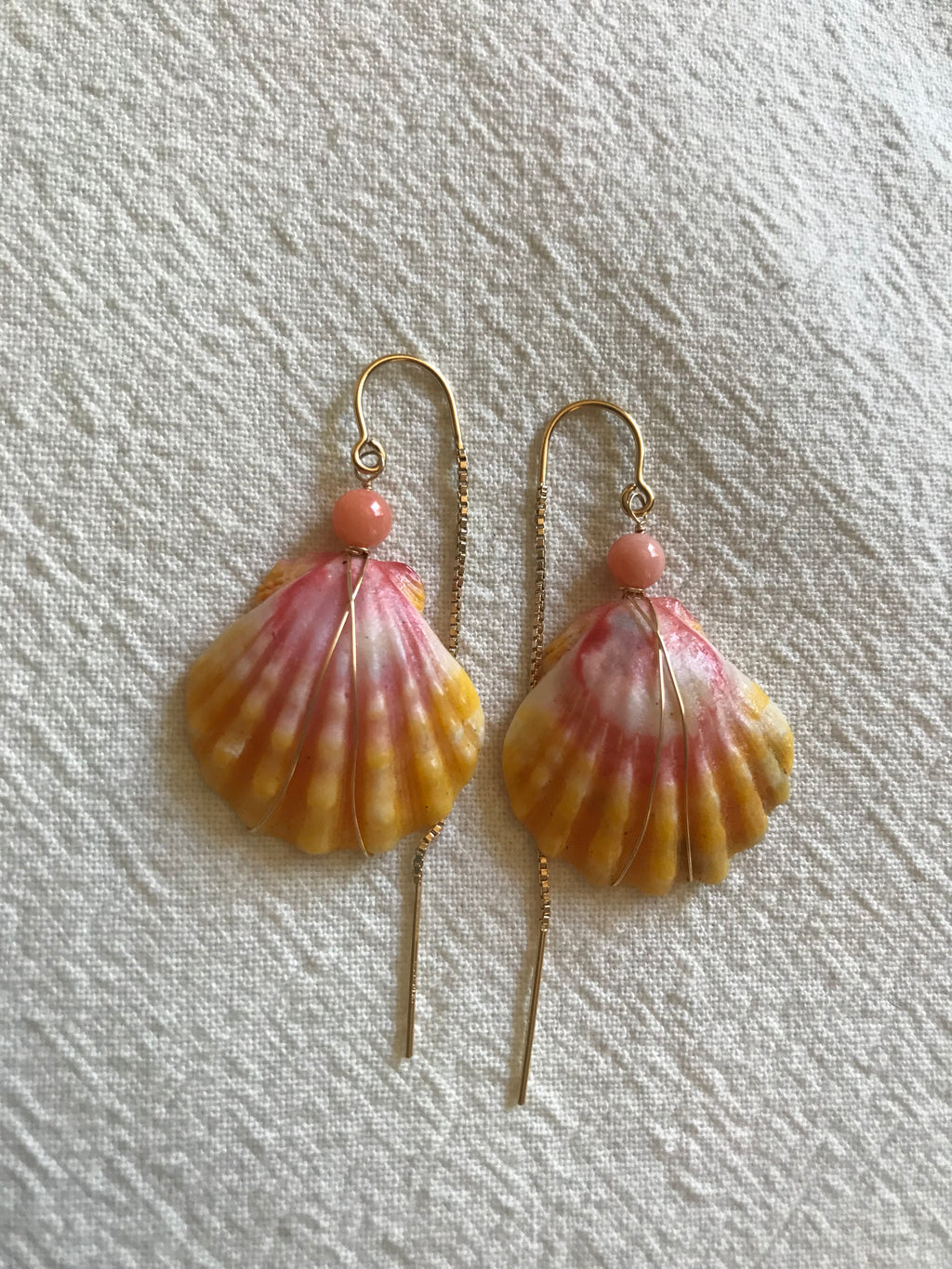 Sunrise Shell earring pair