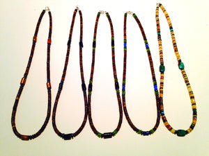 Black Coral and Shell necklaces